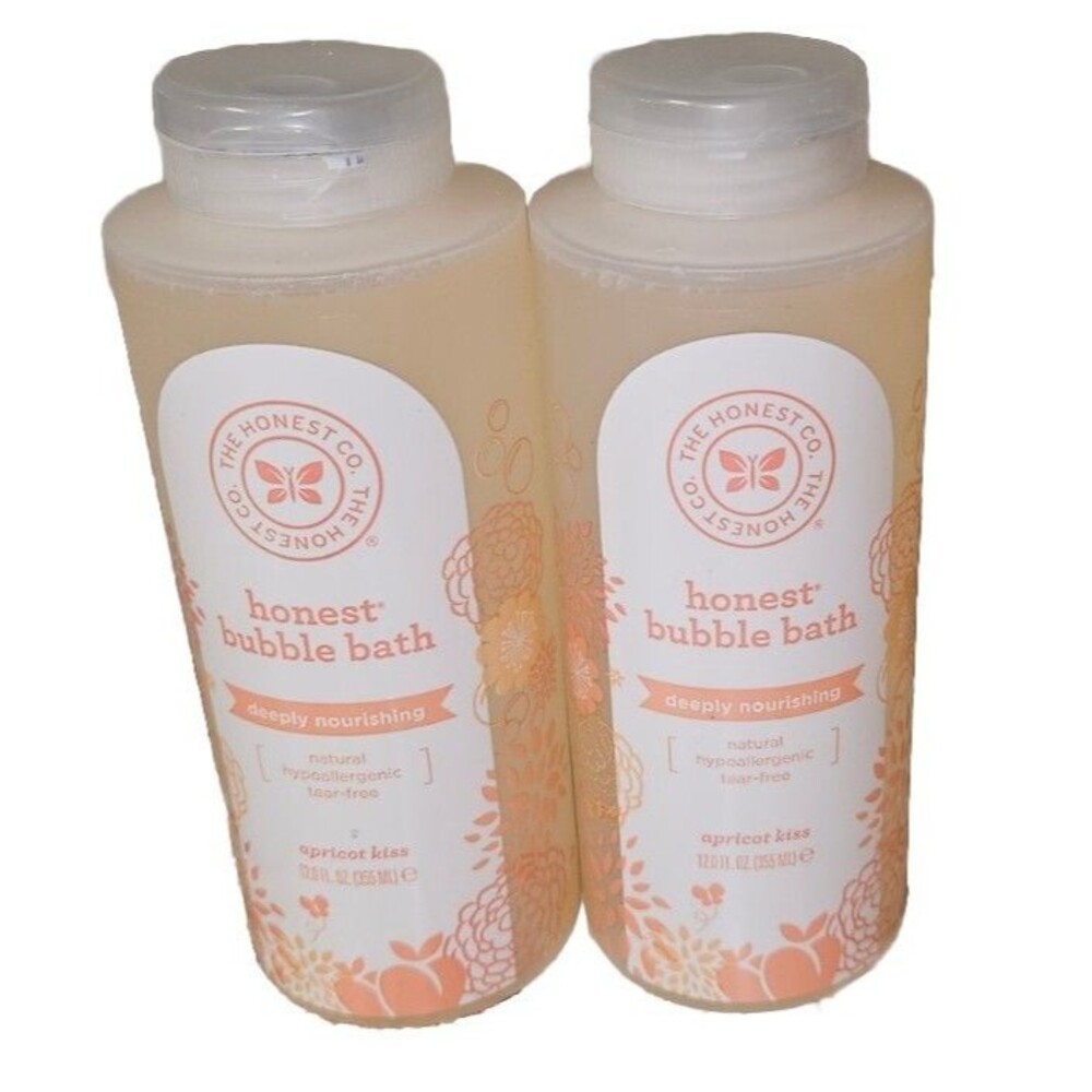 2pk The Honest Co Bubble Bath APRICOT KISS (Discontinued) tear free 12oz each